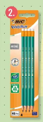 Ołówek z gumką BIC 4-pak promocja w POLOmarket