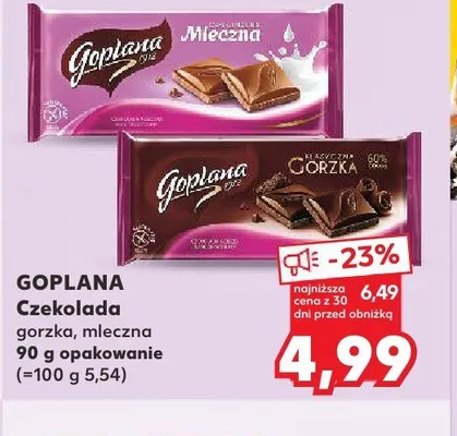 Czekolada Goplana promocja w Kaufland