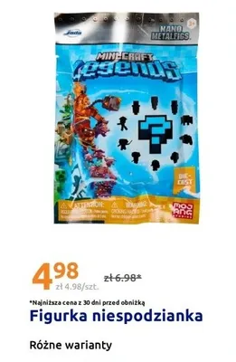 Figurka niespodzianka Minecraft Legends Jada Nano Metalfigs promocja w Action