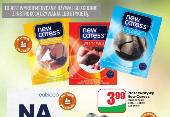 Prezerwatywy New Caress Classic promocja w Dino