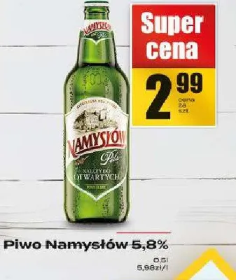 Piwo Namysłów 5,8% promocja w Supeco