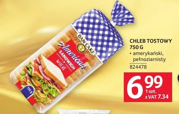 Chleb tostowy Dan Cake pełnoziarnisty promocja w Selgros