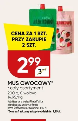 Mus owocowy Owolovo promocja w Chata Polska