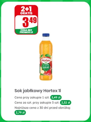Sok jabłkowy Hortex promocja w Dino