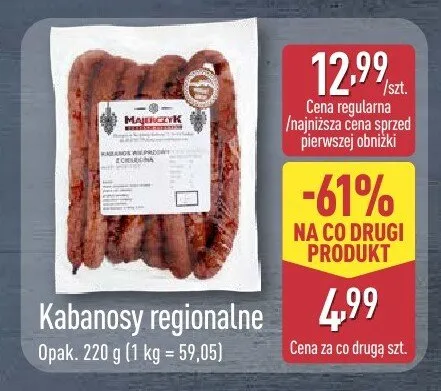 Kabanosy regionalne Majerczyk promocja w Aldi