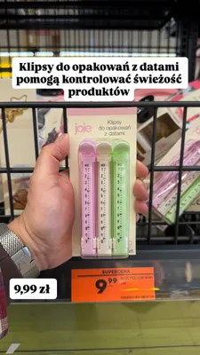 Klipsy do opakowań z datami promocja w Biedronka