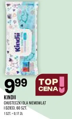 Chusteczki dla niemowląt i dzieci Kindii 60szt promocja w Drogerie Natura