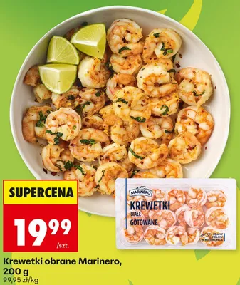 Krewetki białe gotowane obrane Marinero promocja w Biedronka