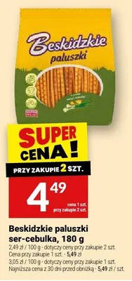 Beskidzkie paluszki ser-cebulka promocja w Twój Market
