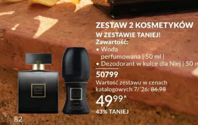Zestaw kosmetyków Little Black Dress woda perfumowana + dezodorant w kulce promocja w AVON