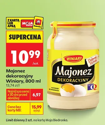 Majonez dekoracyjny promocja w Biedronka