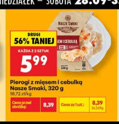 Pierogi z mięsem i cebulką Nasze Smaki promocja w Biedronka