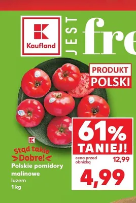 Pomidory malinowe polskie promocja w Kaufland