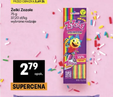 Żelki Zozole Rainbow promocja w Delikatesy Centrum