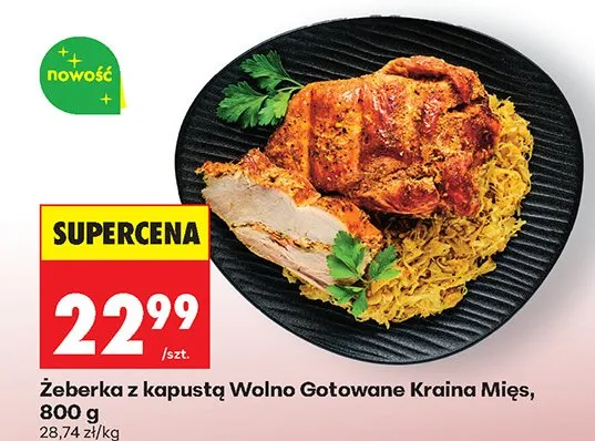 Żeberka z kapustą Wolno Gotowane Kraina Mięs promocja w Biedronka