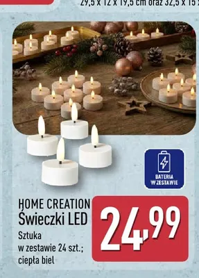 Świeczki LED Home Creation promocja w Aldi
