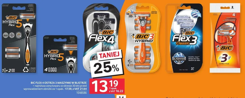 Maszynki do golenia BIC Flex 4 ostrza 3 maszynki w blistrze promocja w Selgros