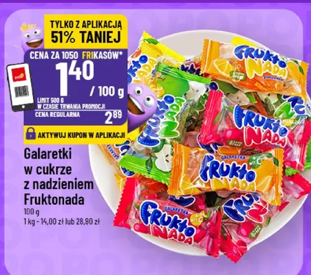 Galaretki w cukrze z nadzieniem Fruktonada promocja w POLOmarket