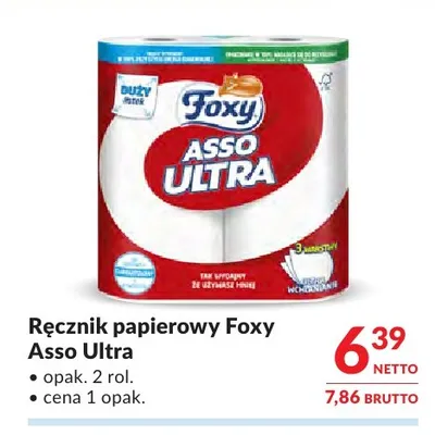 Ręcznik papierowy Foxy Asso Ultra promocja w Makro