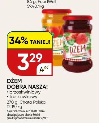 Dżem brzoskwiniowy Dobra Nasza! promocja w Chata Polska