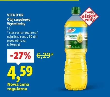 Olej rzepakowy Wyśmienity promocja w Lidl