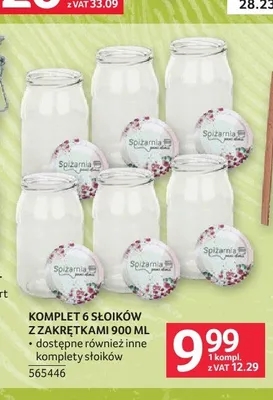 Komplet 6 słoików z zakrętkami Spiżarnia promocja w Selgros