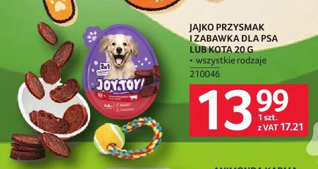 Jajko przysmak i zabawka dla psa lub kota Joy.Toy! promocja w Selgros
