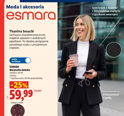 Marynarka damska Esmara promocja w Lidl