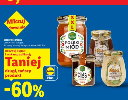 Miód gryczany Mazurskie Miody promocja w Lidl