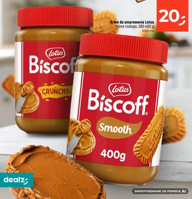 Krem do smarowania Lotus Biscoff Crunchy promocja w Dealz