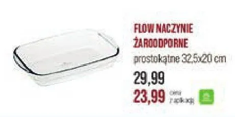 Prostokątne Flow Naczynie Żaroodporne 32.5x20 cm Gerlach promocja w Stokrotka