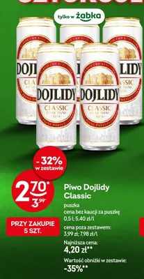 Piwo Classic promocja w Żabka