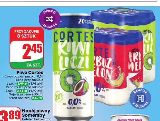 Piwo bezalkoholowe Cortes promocja w Dino