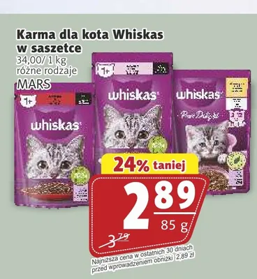 Karma dla kota Whiskas w saszetce promocja w Prim Market