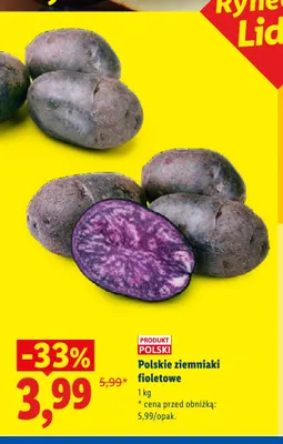 Ziemniaki fioletowe polskie promocja w Lidl