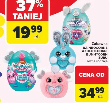 Zabawka Rainbocorns Axolotlcorn, Bunnycorn Zuru różne rodzaje promocja w Carrefour