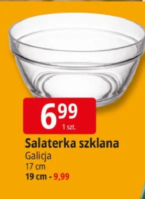 Salaterka szklana 17 cm promocja w Leclerc
