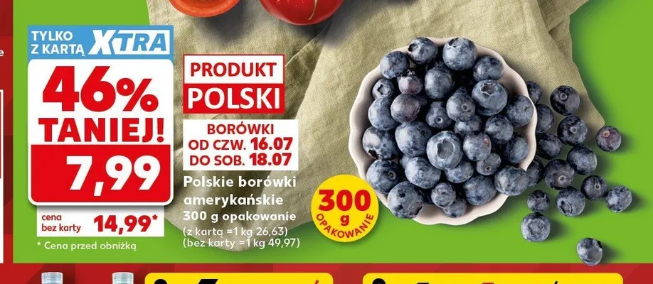 Borówki amerykańskie polskie promocja w Kaufland