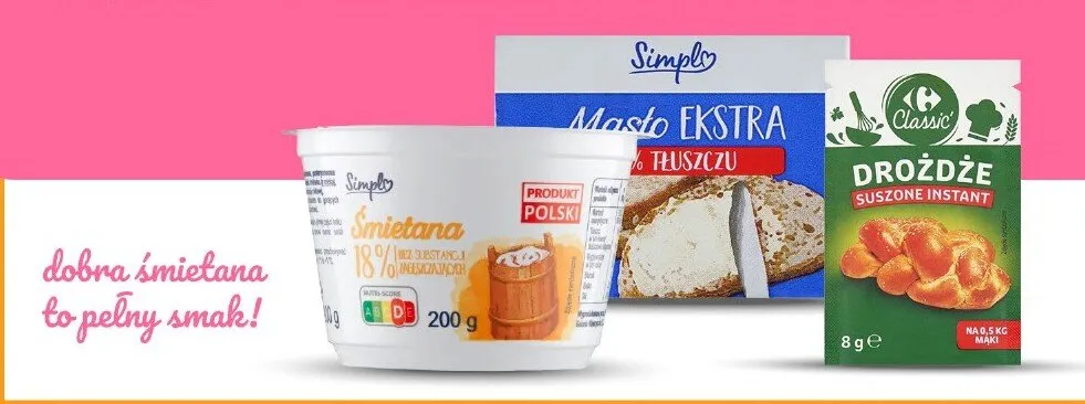 Śmietana 18% promocja w Carrefour