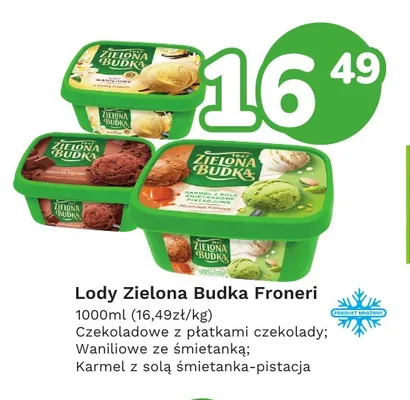 Lody karmel z solą śmietanka-pistacja Zielona Budka promocja w Limonka