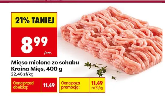 Mięso mielone ze schabu promocja w Biedronka