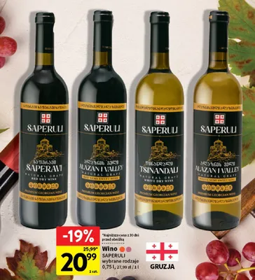 Wino Alazan Valley białe półsłodkie promocja w Intermarche