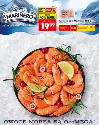 Krewetki całe Marinero promocja w Biedronka