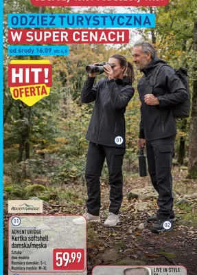 Kurtka softshell męska Adventuridge promocja w Aldi