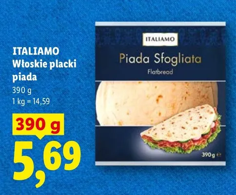 Włoskie placki piada promocja w Lidl