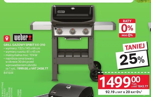 Grill gazowy Weber Spirit II E-310 promocja w Selgros