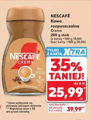 Kawa rozpuszczalna Nescafé Crema promocja w Kaufland