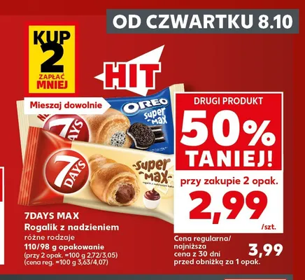 Rogalik z nadzieniem 7Days Max promocja w Kaufland