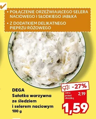 Sałatka warzywna ze śledziem i selerem naciowym promocja w Kaufland