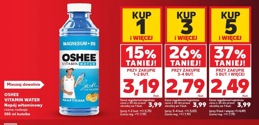 Napój witaminowy Oshee Vitamin Water promocja w Kaufland